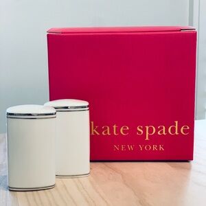Kate Spade Library Lane Platinum Salt and Pepper Shakers